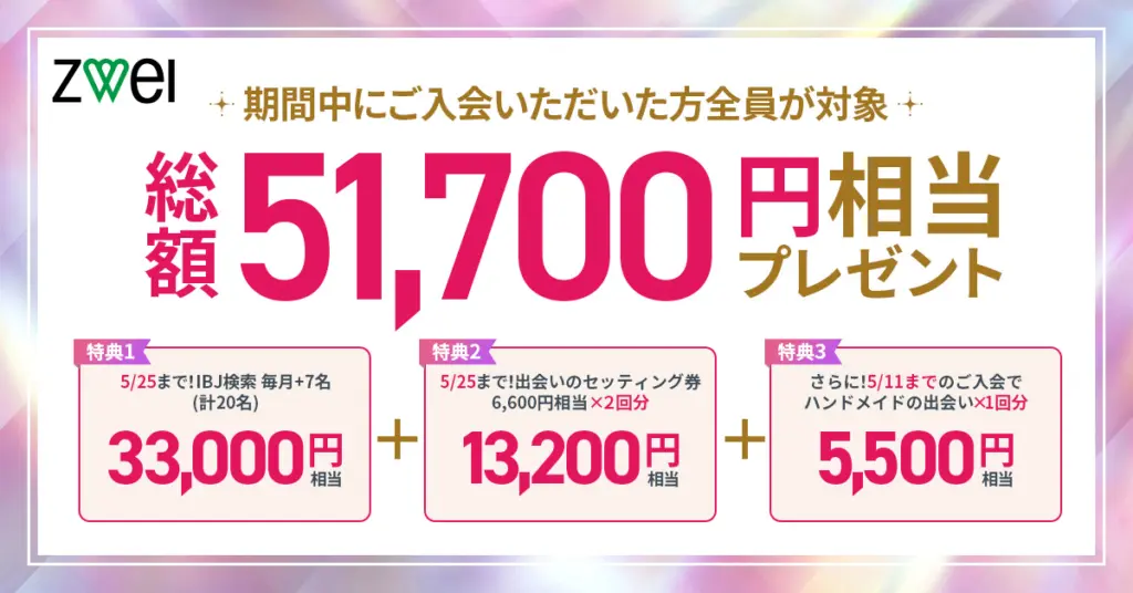 ツヴァイの割引キャンペーン2025年4月・5月